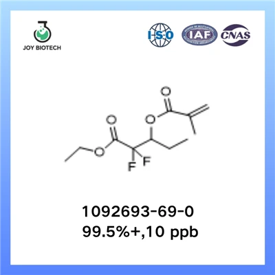 Pentaanihappo, 2,2-difluori-3-[(2-metyyli-1-okso-2-propen-1-yyli)oksi]-, etyyliesteri CAS-NO 1092693-69-0
